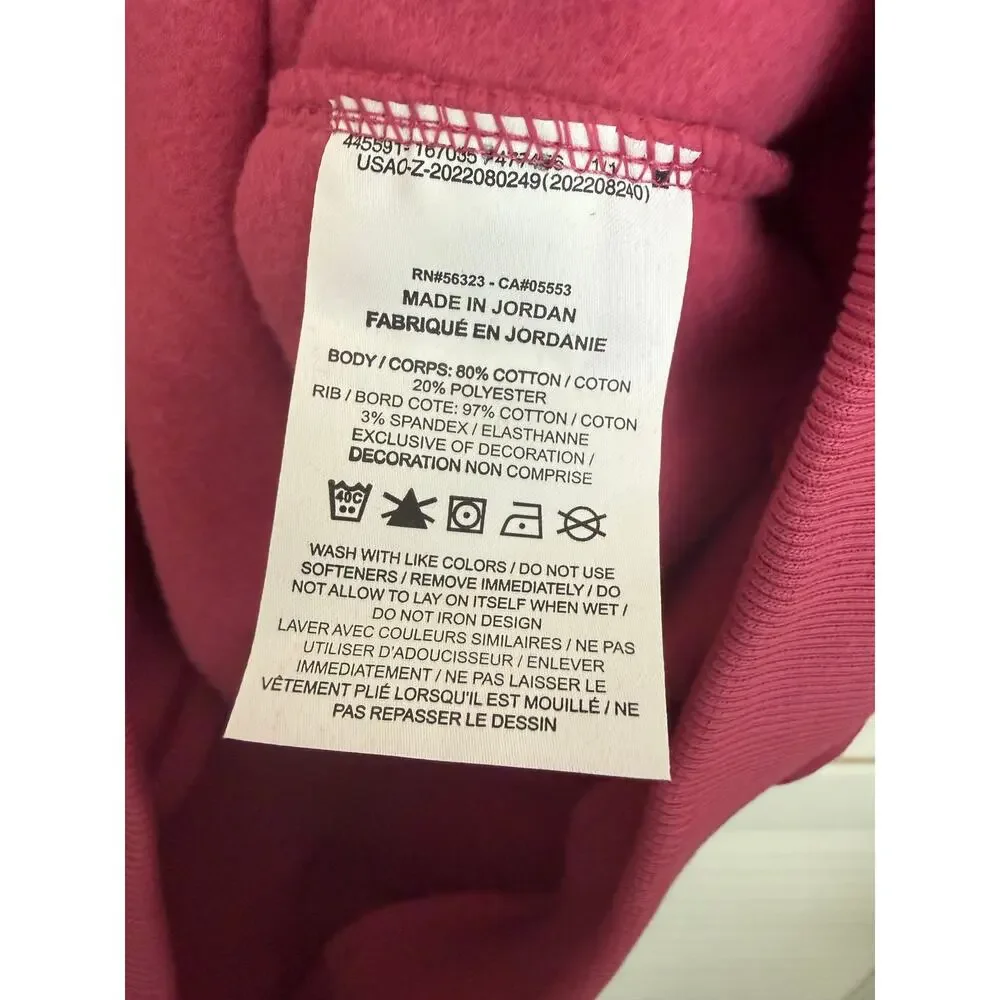 Nike Pink Fleece Oversized Crewneck Sweatshirt Large Kids Loungewear Casual